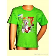 Футболка однотонная с набивкой 1-007