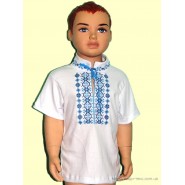 2-103Вышиванка для мальчика с короткими рукавами