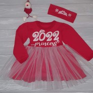Платье с повязочкой "Новогодняя принцесса" 7-128